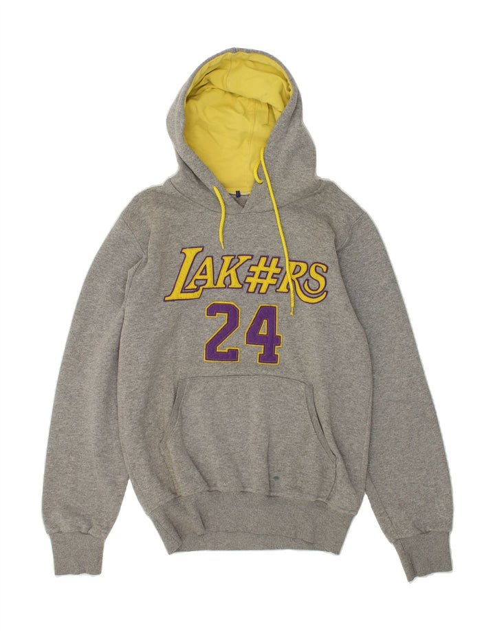 VINTAGE Mens Lakers Graphic Hoodie Jumper Medium Grey Vintage Vintage and Second-Hand Vintage from Messina Hembry 