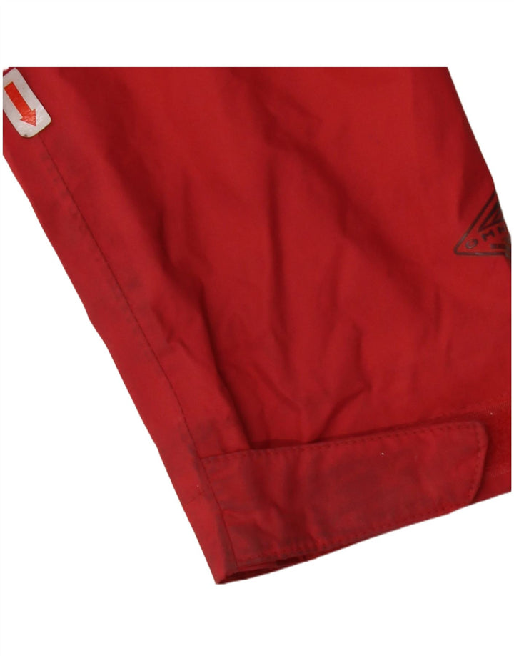 COLUMBIA Γυναικείο μπουφάν βροχής με κουκούλα UK 12 Medium Red Nylon