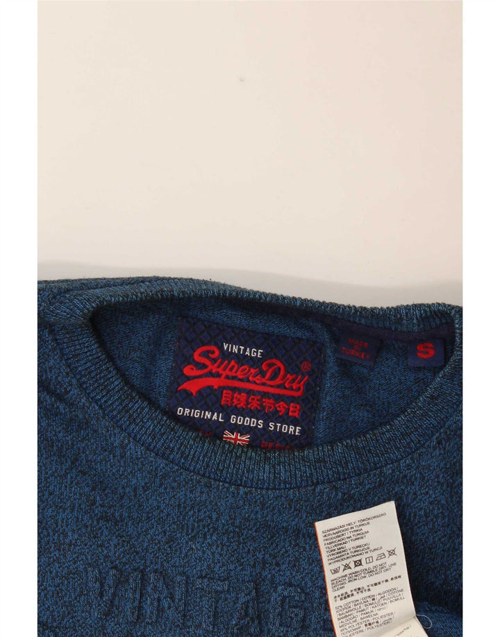 Ανδρικό γραφικό μπλουζάκι Superdry, μακρυμάνικο, βαμβακερό μικρό μπλε φλιτζάνι