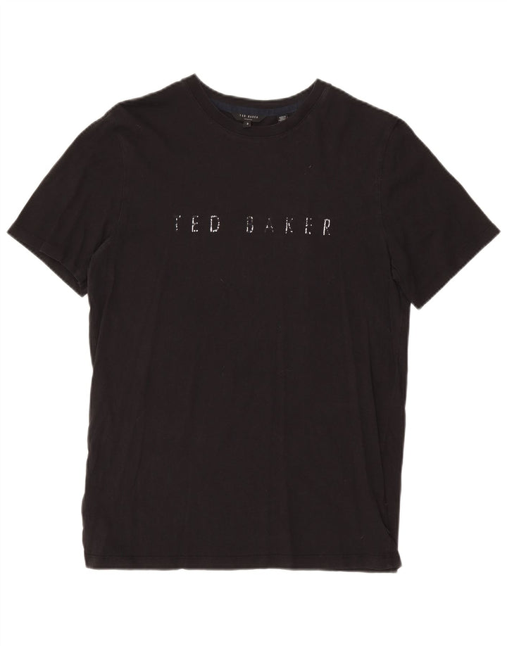Ανδρικό T-Shirt γραφικό Ted Baker Top Size 3 Μεσαίο Μαύρο