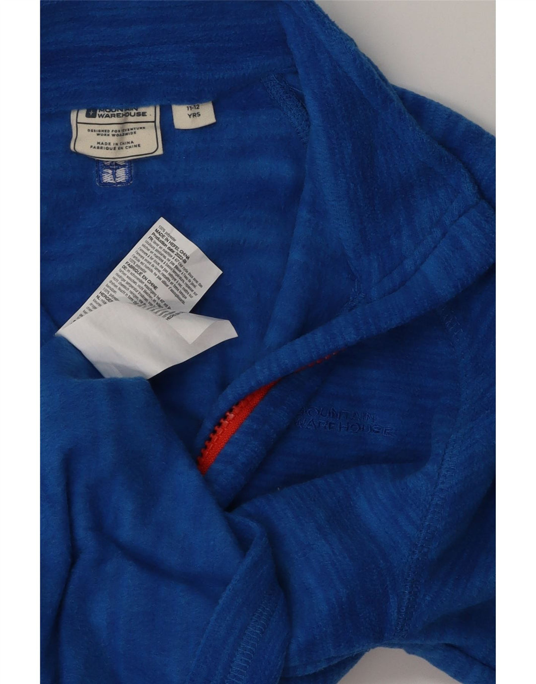 Mountain Warehouse Boys Fleece Jacket 11-12 Years Blue Polyester
