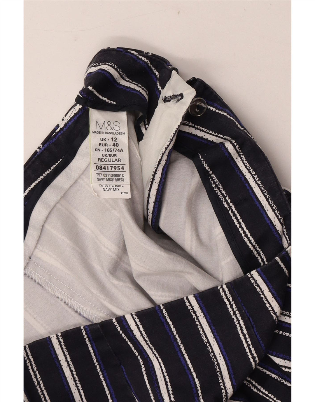Marks & Spencer Γυναικείο παντελόνι Capri UK 12 Medium W30 L20 Navy Blue