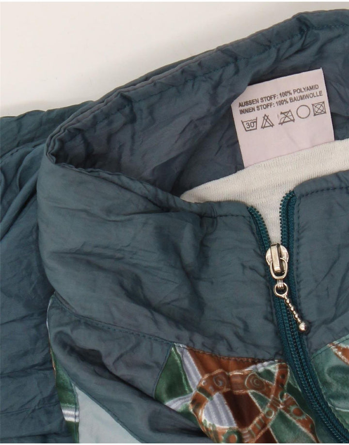 Vintage ανδρική αθλητική φόρμα Top Jacket Medium Blue Geometric Polyamide