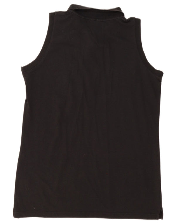 Champion γυναικείο αμάνικο μπλουζάκι πόλο UK 18 XL μαύρο βαμβακερό