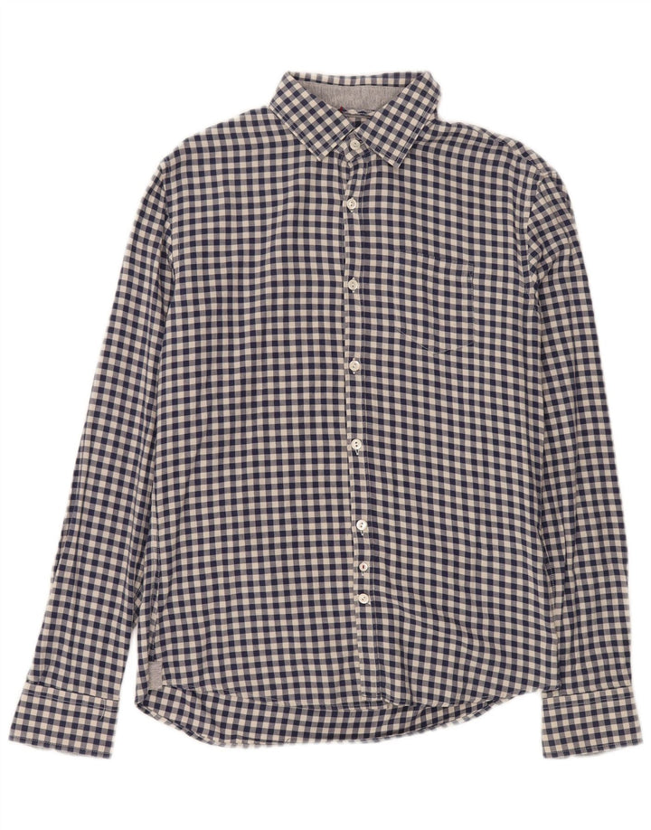 Ανδρικό φανελένιο πουκάμισο WOOLRICH XS Navy Blue Gingham Cotton