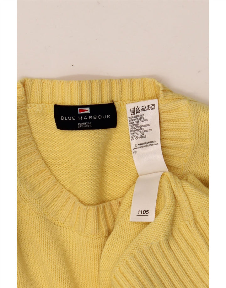 Ανδρικό πουλόβερ Marks & Spencer Blue Harbor Crew Neck Jumper Medium Yellow