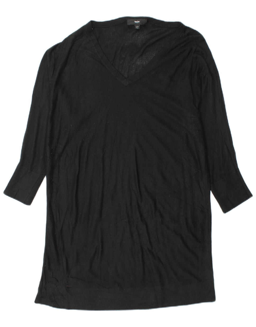 MOSSIMO Γυναικείο μακρυμάνικο φόρεμα μπαλκονόπορτας UK 18 XL μαύρο ακρυλικό