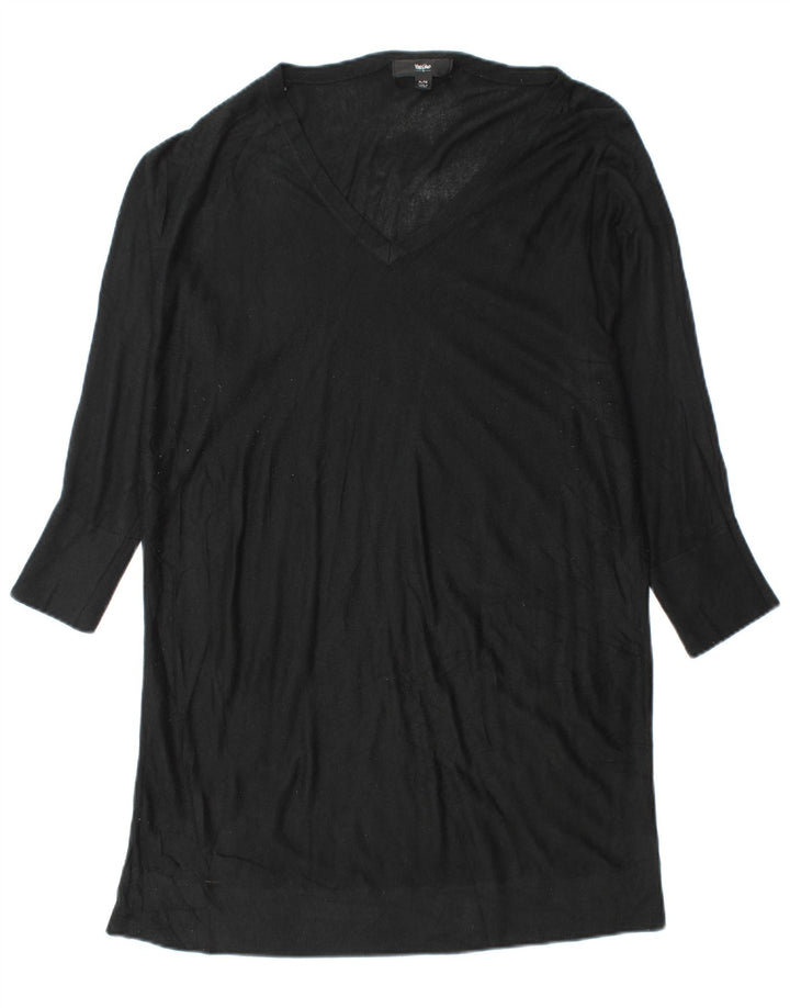 MOSSIMO Γυναικείο μακρυμάνικο φόρεμα μπαλκονόπορτας UK 18 XL μαύρο ακρυλικό