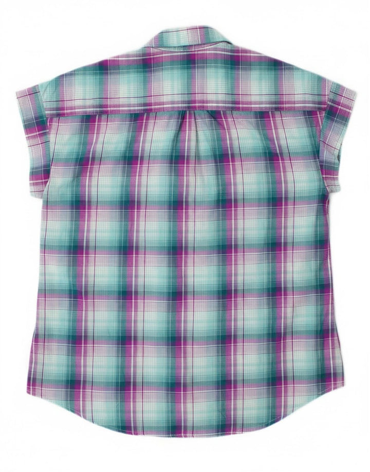 Lee Womens Riders Αμάνικο πουκάμισο UK 14 Μεσαίο Πράσινο Check Polyester