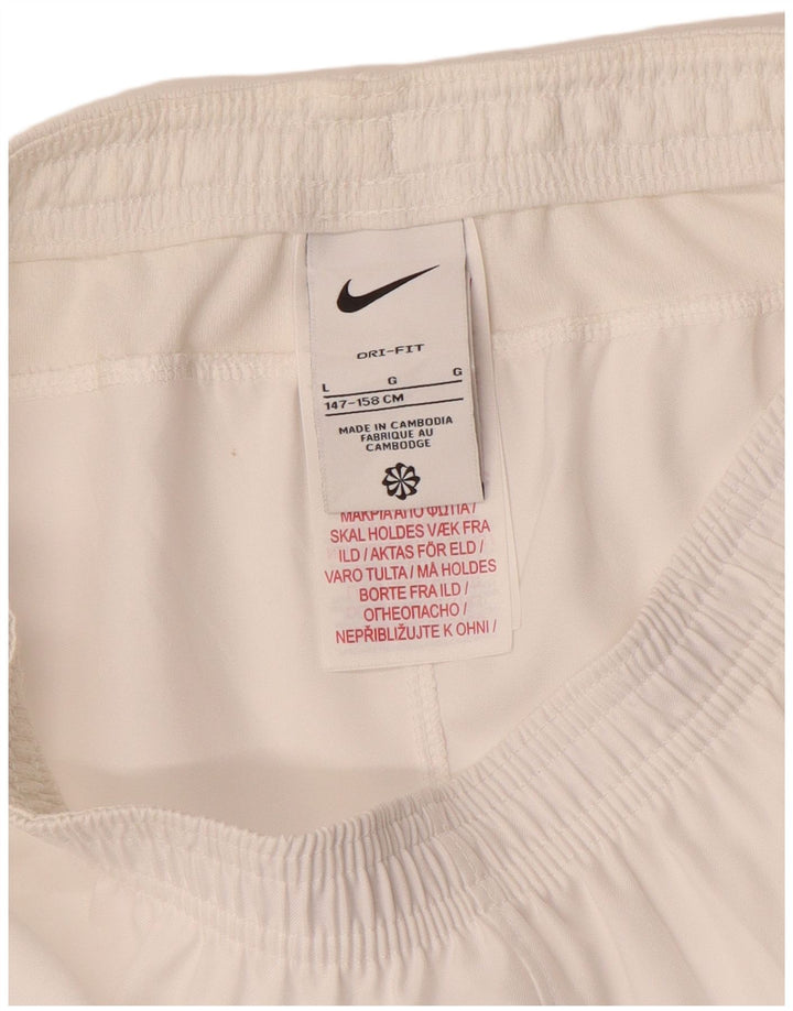 Αθλητικό σορτς NIKE Boys Dri Fit 12-13 ετών μεγάλο λευκό πολυεστέρα