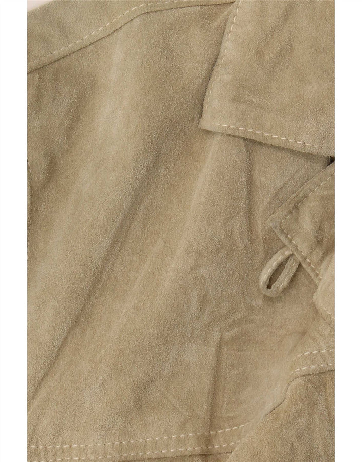 Rossodisera Γυναικείο Suede Jacket UK 14 Medium Beige Leather