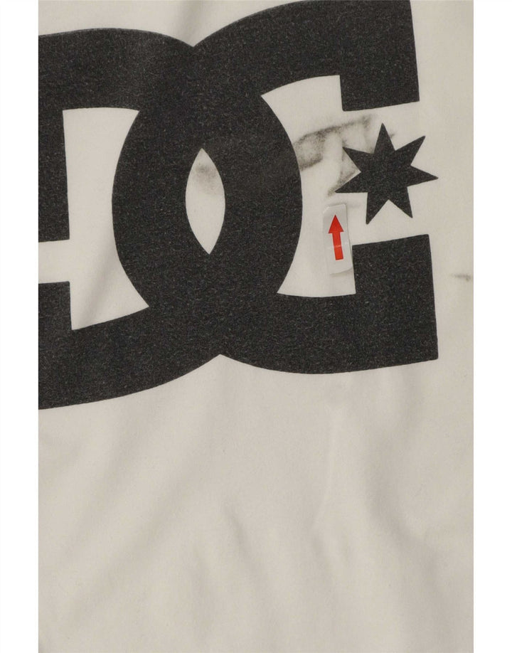 DC Ανδρικό γραφικό T-Shirt Top Small White Cotton