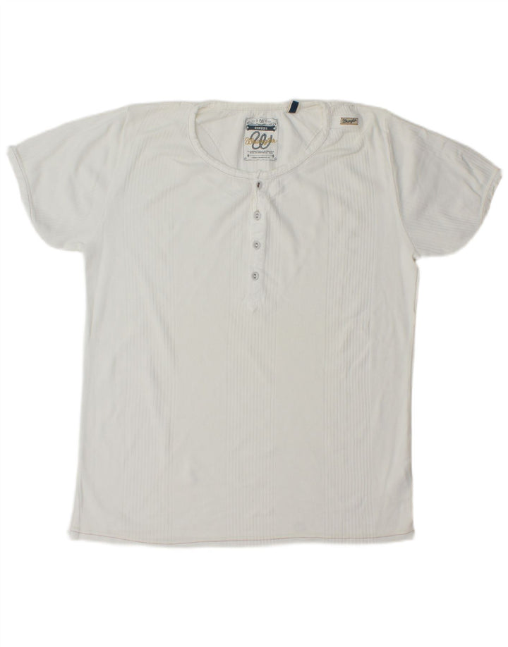 Ανδρικό T-Shirt Wrangler Top 2XL Λευκό βαμβακερό