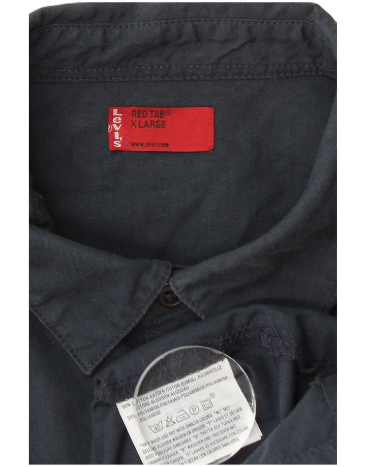 Ανδρικό πουκάμισο LEVI'S XL Navy Blue Cotton