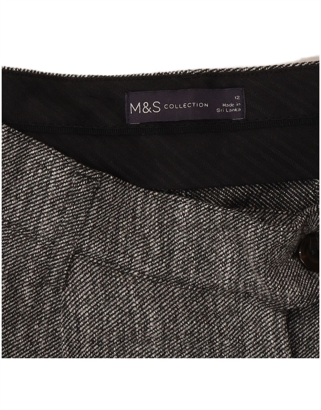 Marks & Spencer Γυναικείο ίσιο παντελόνι UK 12 Medium W30 L27 Grey