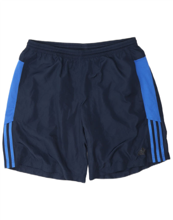 Ανδρικό αθλητικό σορτς Adidas μεγάλο μπλε μπλε χρώματος πολυεστέρας