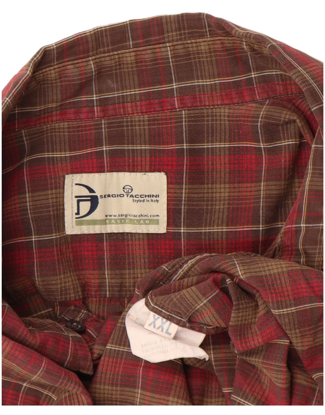 Ανδρικό πουκάμισο Sergio Tacchini 2XL καφέ βαμβακερό