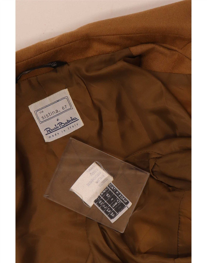 Renato Balestra Γυναικείο τζάκετ blazer IT 46 μεγάλο καφέ μαλλί