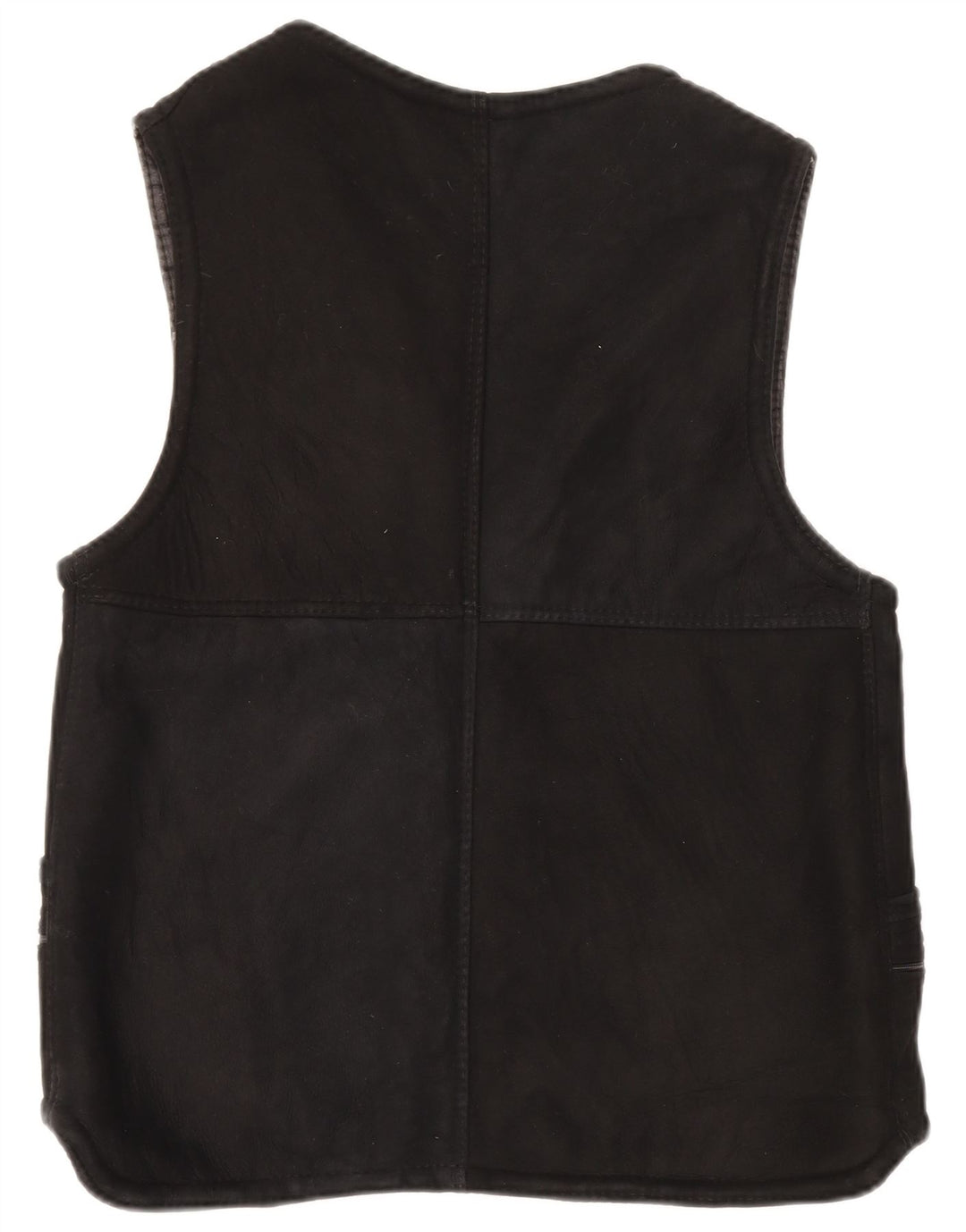 Vintage Γυναικείο Sherpa Gilet UK 14 Large Black