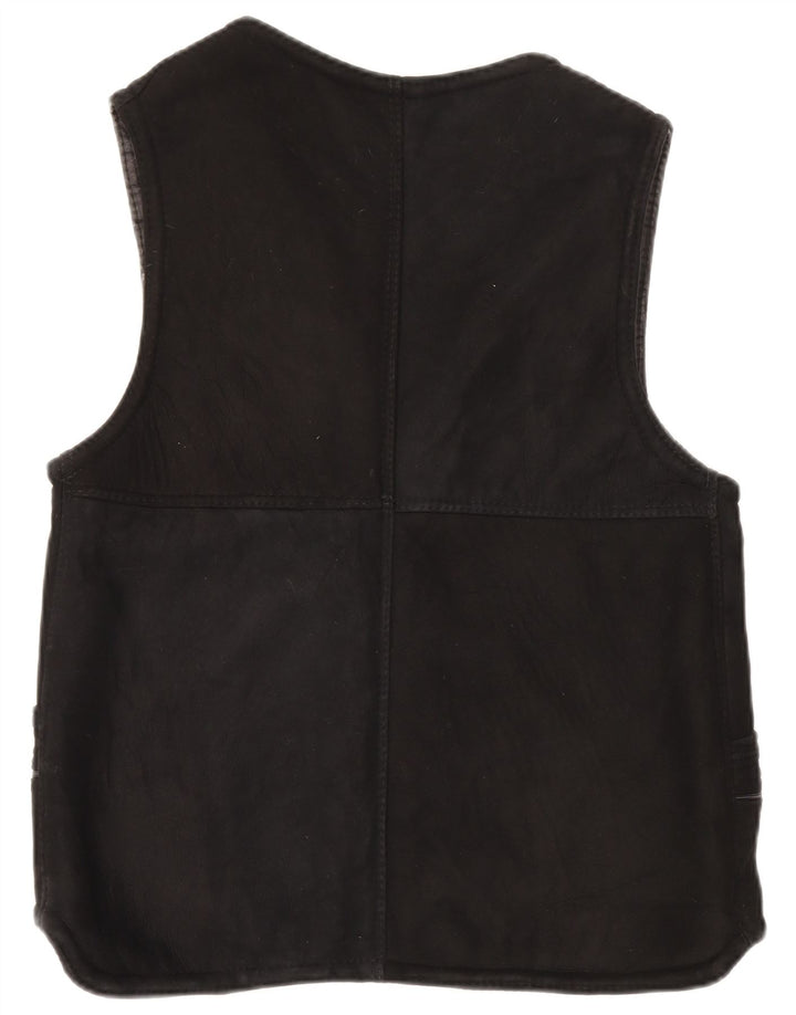 Vintage Γυναικείο Sherpa Gilet UK 14 Large Black