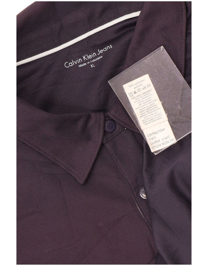 Calvin Klein Jeans Ανδρικό Πόλο Μπλουζάκι XL Navy Blue Polyester