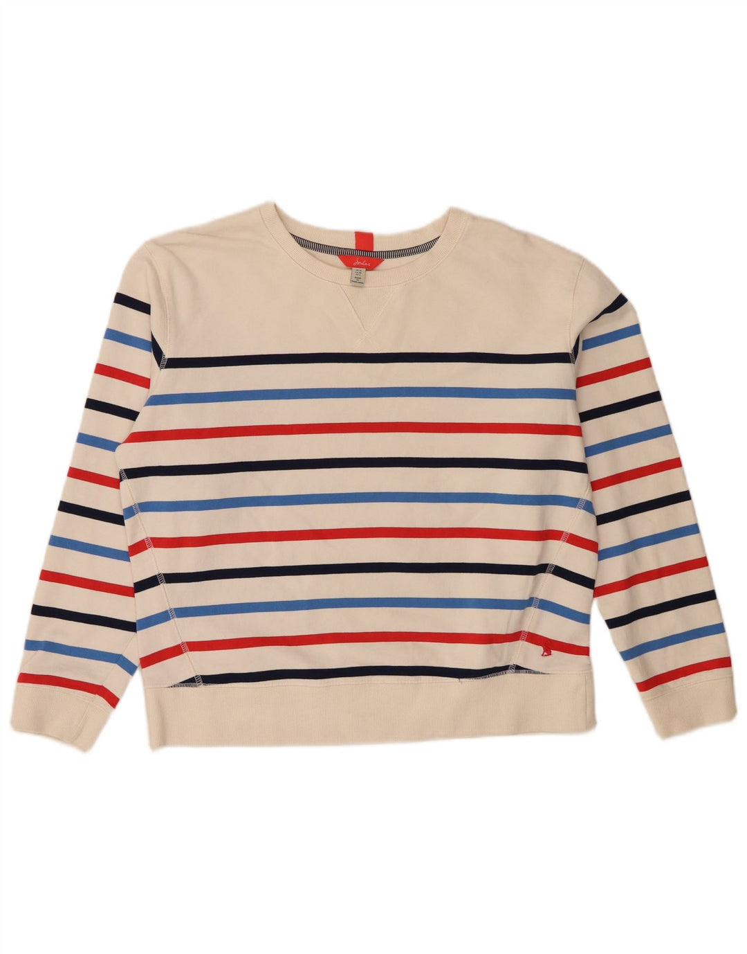 Joules γυναικεία φούτερ μεγάλου μεγέθους Jumper UK 10 Small Off White ριγέ