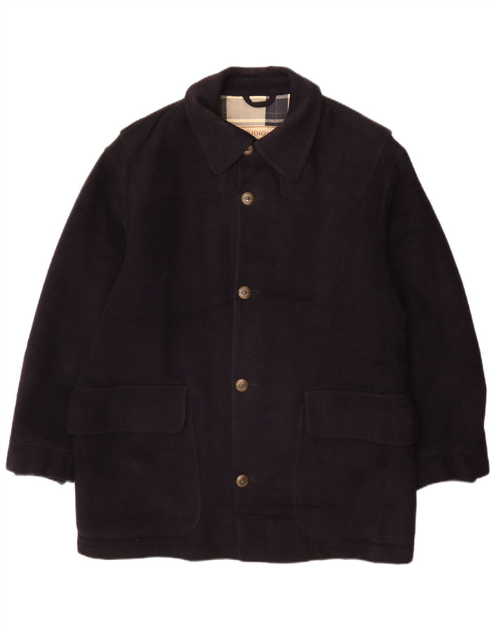 Ανδρικό πανωφόρι Ferre IT 50 Large Navy Blue Virgin Wool
