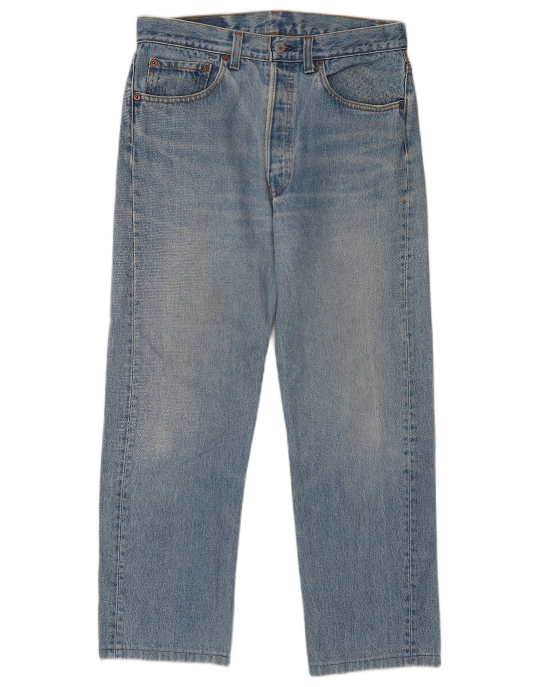 Levi's Mens 501 Straight Jeans W32 L27 Μπλε βαμβακερό