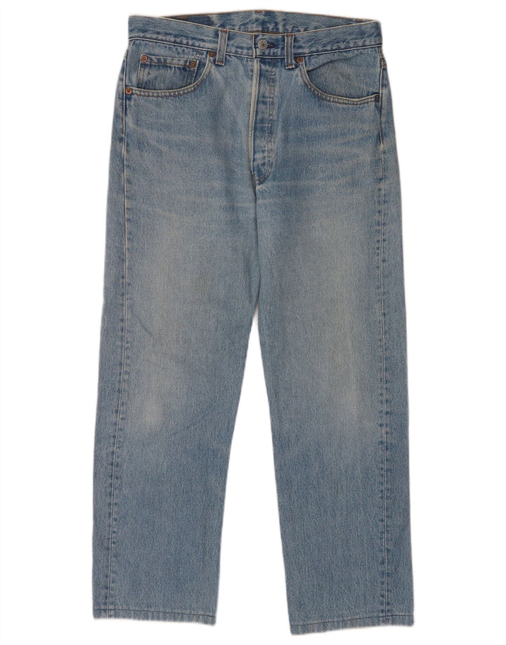 Levi's Mens 501 Straight Jeans W32 L27 Μπλε βαμβακερό