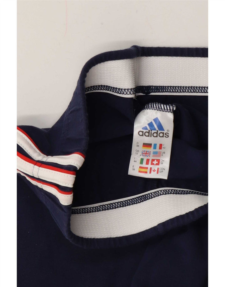 Γυναικείο κολάν Adidas UK 12 Medium Navy Blue βαμβακερό