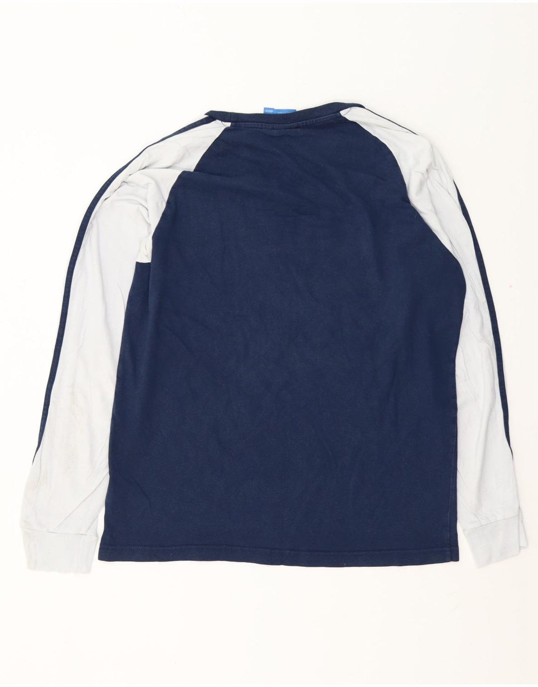 Ανδρικό γραφικό τοπ ADIDAS, μακρυμάνικο μεγάλο μπλε ναυτικό, βαμβακερό