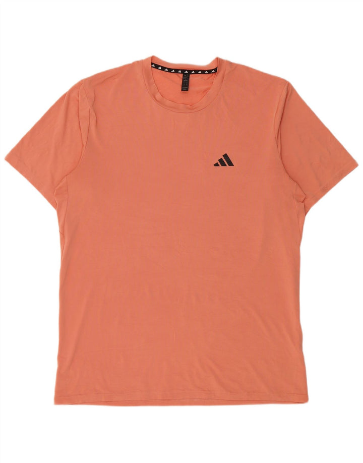 Adidas Ανδρικό T-Shirt Aeroready Top Large Pink Polyester
