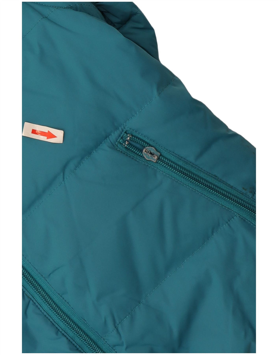 Benetton Girls Hooded Reversible Padded Jacket 7-8 Years Medium Blue