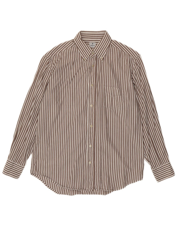 Danolis Ανδρικό Πουκάμισο Μέγεθος 44 17 1/2 XL Καφέ ριγέ βαμβακερό