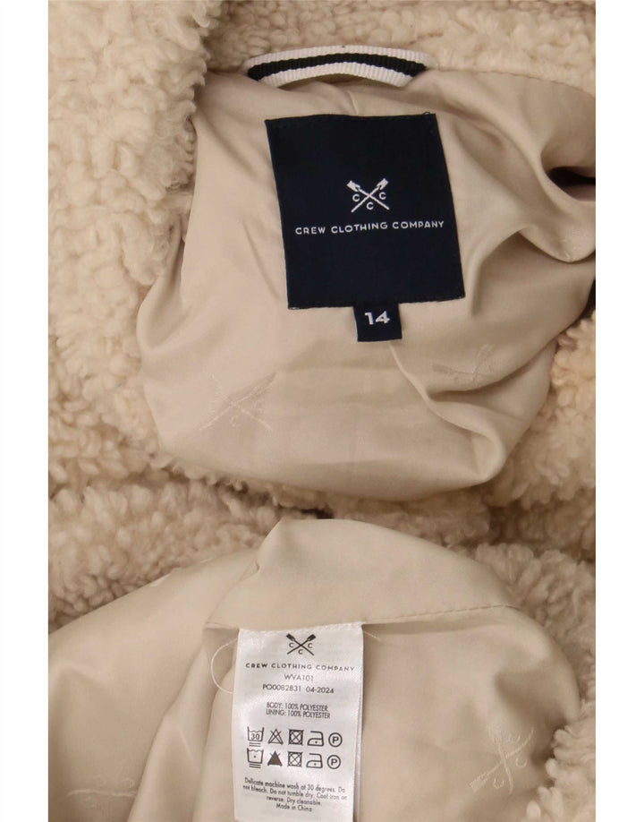 Crew Clothing Γυναικεία Teddy Bear Fleece Jacket UK 14 Large Beige Polyester