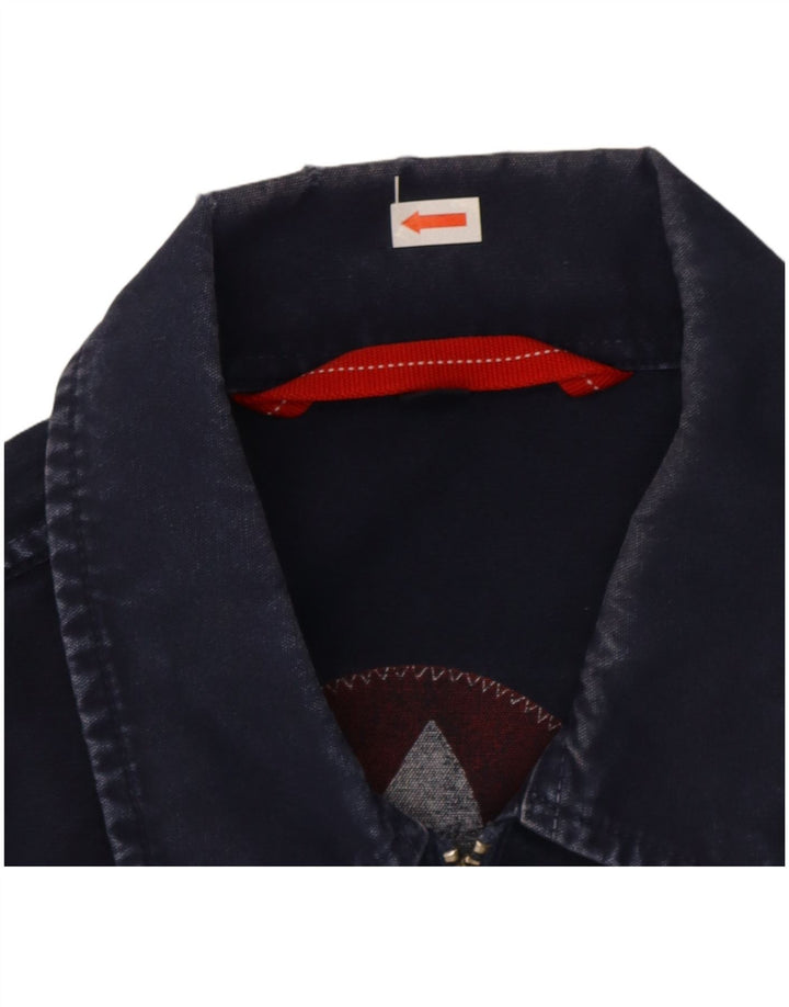 Murphy & Nye Mens Bomber Jacket UK 38 Medium Navy Blue Cotton