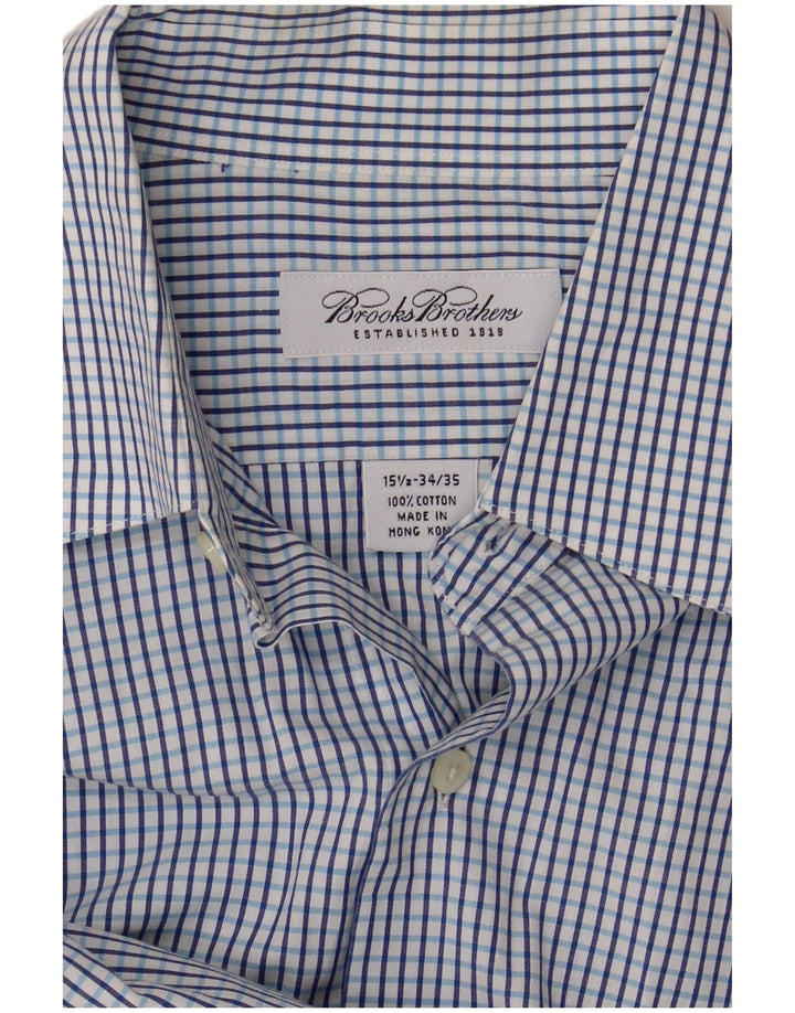BROOKS BROTHERS Ανδρικό πουκάμισο νούμερο 15 1/2 Medium Blue Check Cotton