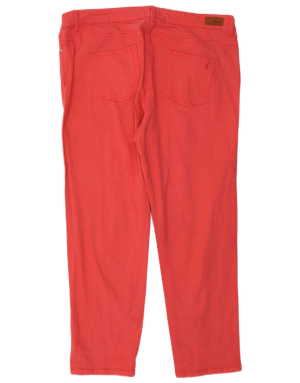 Joules Womens Girlfriend Slim Jeans UK 18 XL W38 L29 Κόκκινο βαμβακερό