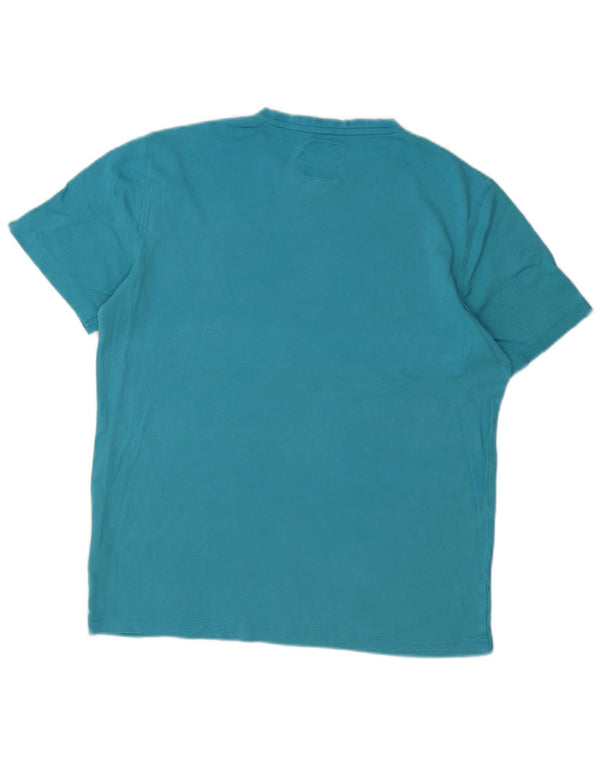 Ανδρικό T-Shirt Crew Clothing Top από μεσαίο μπλε βαμβακερό