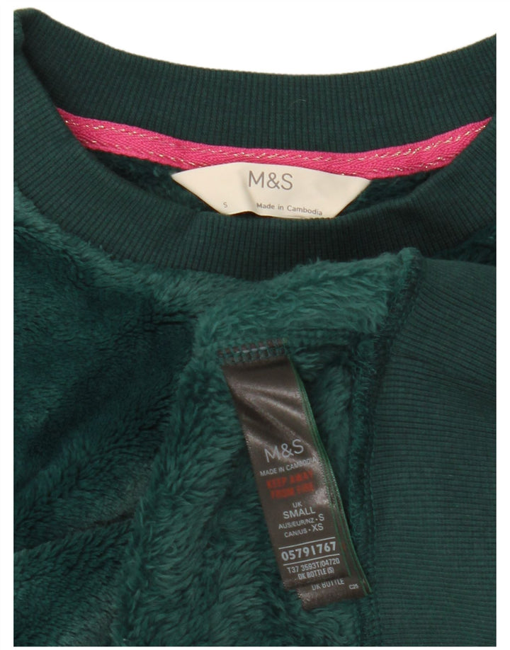 Marks & Spencer Γυναικεία φούτερ μεγάλου μεγέθους Crop Jumper UK 10 Small Green