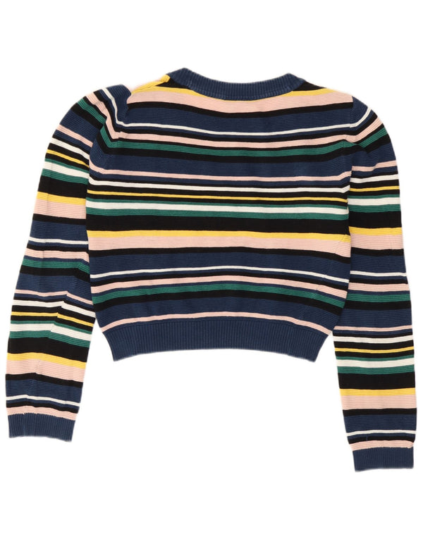 Topshop Γυναικείο πουλόβερ με λαιμόκαυστο UK 12 μεσαία πολύχρωμα ριγέ