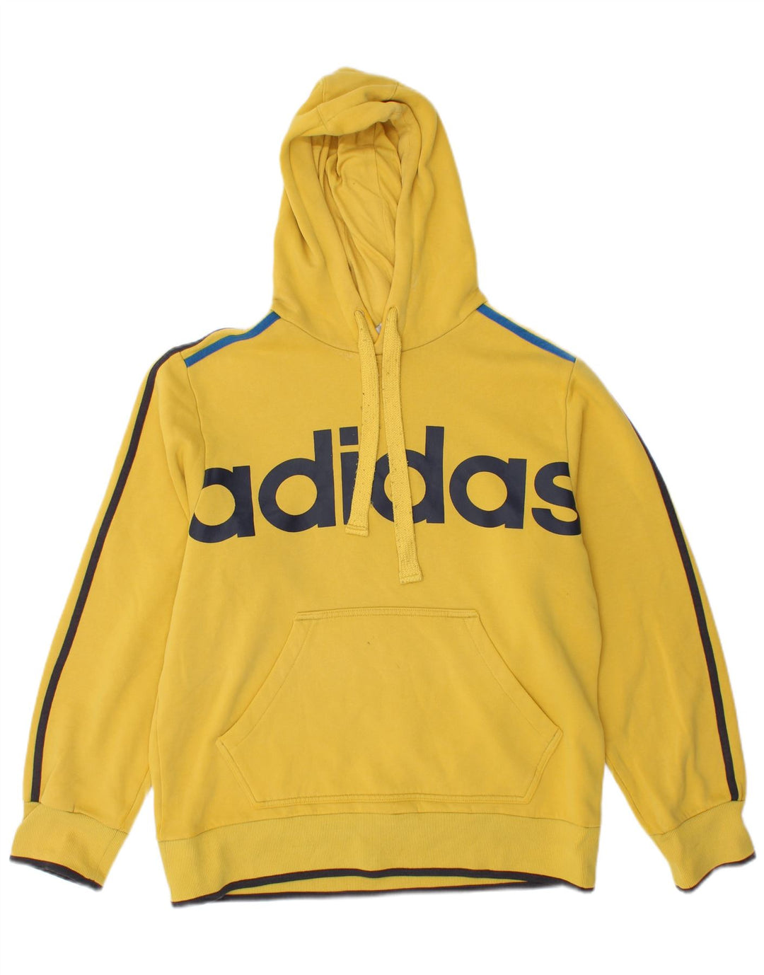 Ανδρικό γραφικό κουκούλα Adidas, μεσαίο κίτρινο βαμβακερό