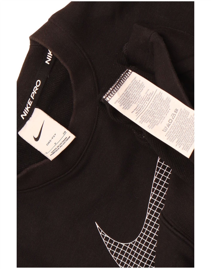 Γυναικείο γραφικό υπερμεγέθη φούτερ Nike UK 10 Μικρό μαύρο βαμβακερό