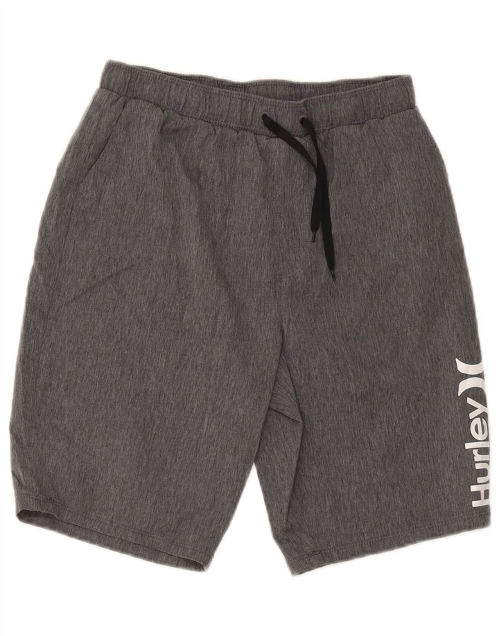 Hurley Boys Graphic Sport σορτς 12-13 ετών W28 Γκρι πολυεστέρας