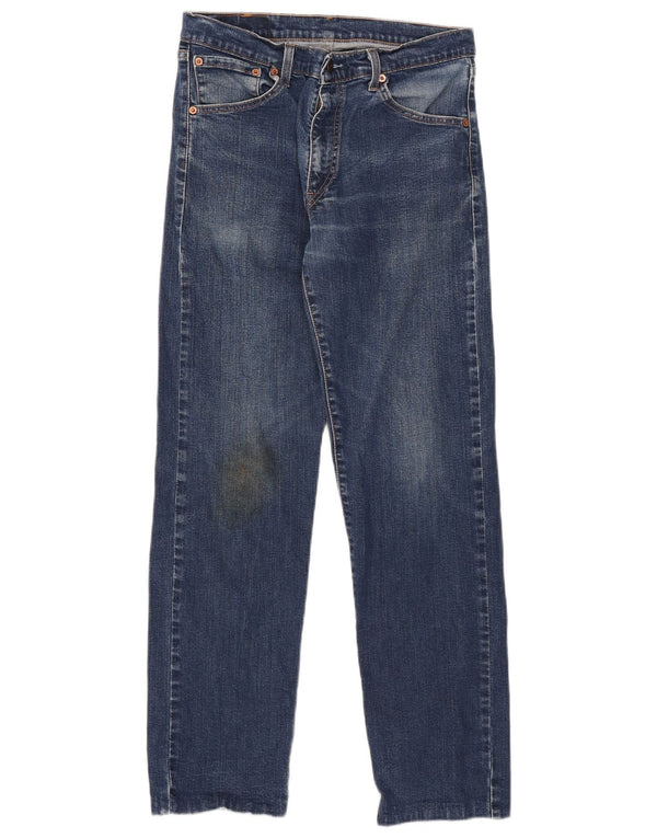 Levi's Mens 521 Straight Jeans W33 L29 Blue Cotton