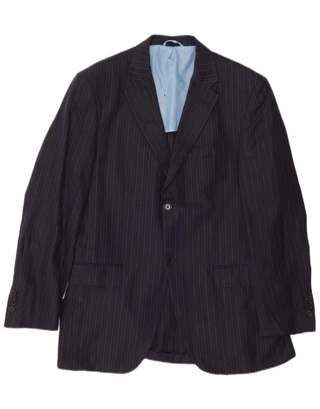 Massimo Dutti Ανδρικό σακάκι με 2 κουμπιά σακάκι 50 2XL Navy Blue Pinstripe