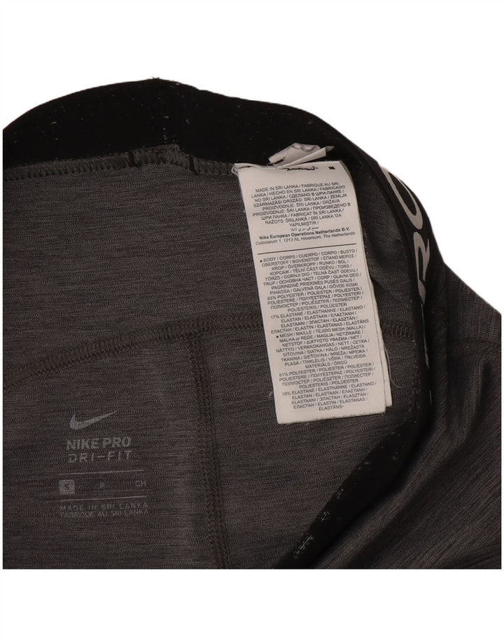 Γυναικεία Nike Dri Fit Graphic κολάν UK 10 Small Grey Flecked Polyester