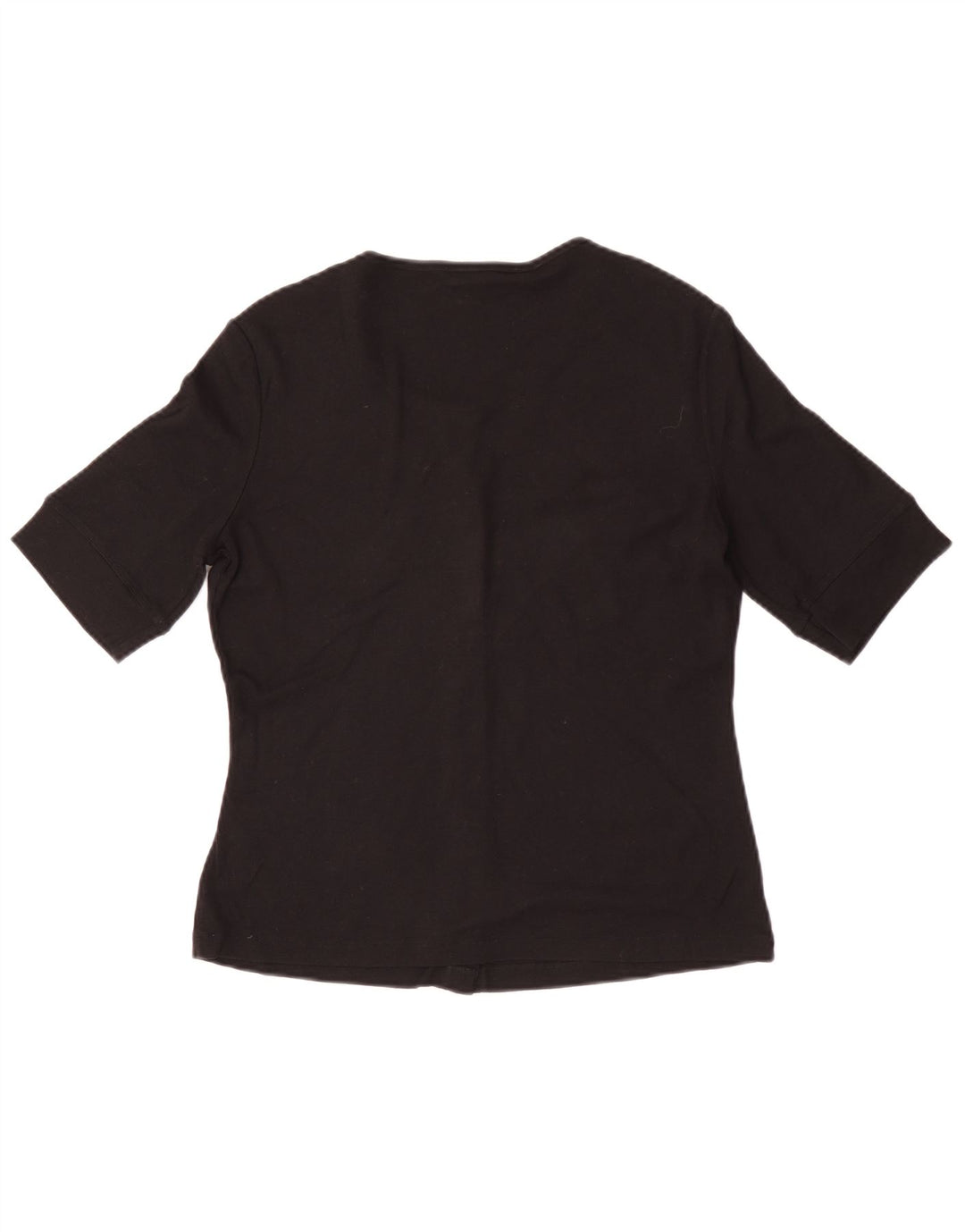 Γυναικεία κοντομάνικη ζακέτα παζλ UK 12 Medium Black Modal
