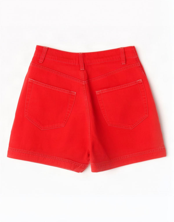 River Island Γυναικείο ψηλόμεσο σορτς UK 12 Medium W26 Κόκκινο βαμβακερό
