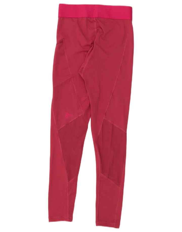 Adidas Γυναικεία γραφικά κολάν UK 8 Small Pink Polyester